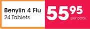 Benylin 4 Flu 24 Tablets-Per Pack