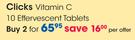 Clicks Vitamin C 10 Effervescent Tablets-2's