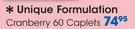 Unique Formulation Cranberry 60 caplets-Per Pack