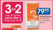 Viral Choice 60 Chewtabs Or Junior Syrup-200ml