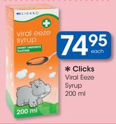 Clicks Viral Eeze Syrup-200ml