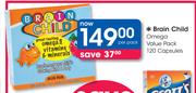 Brain Child Omega value pack 120 Capsules-Per pack