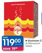 Guronsan C 30 Effervescent tablets-Per Pack