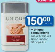 Unique Formulations Irri-Col Or Irri-Col E Colon Support 60 Capsules-Per pack