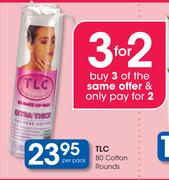 TLC 80 Cotton Rounds-Per Pack