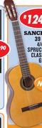 Sanchez 39" 4/4 Size Spruce Top Classical Guitar C-9