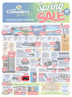 Cash Crusaders : Spring Sale (13 Aug - 4 Sep 2016), page 1