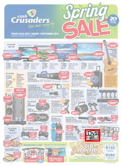 Cash Crusaders : Spring Sale (13 Aug - 4 Sep 2016), page 1