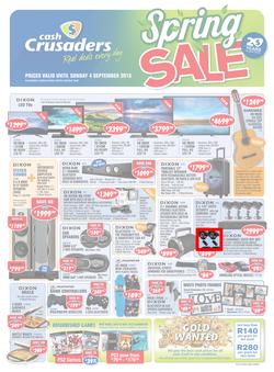 Cash Crusaders : Spring Sale (13 Aug - 4 Sep 2016), page 1