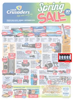 Cash Crusaders : Spring Sale (13 Aug - 4 Sep 2016), page 1