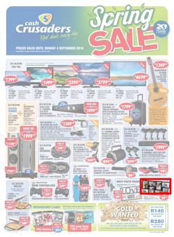 Cash Crusaders : Spring Sale (13 Aug - 4 Sep 2016), page 1