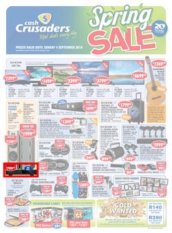 Cash Crusaders : Spring Sale (13 Aug - 4 Sep 2016), page 1