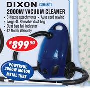 Dixon 2000W Vacuum Cleaner CSH4801