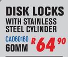 Disk Lock With Stainless Steel Cylinder 60mm