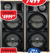 Dixon Dual 15 Inch 1000W max Stereo Speakers Pair AL215