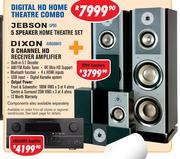Jebson 5 Speaker Home Theatre Set SP90 + Dixon 6 Channel HD Receiver Amplifier AV6688HD