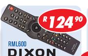 Dixon 6 In 1 Universal Remote Control With Learning Function RML600