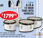 Sanchez 8,10 & 12" Toms With Harness FTJB-03
