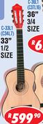 Sanchez 30" 1/2 Size Children's Guitar Learning System C-33L1 C34L7