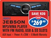 Jebson MP3/WMA Player With FM Radio, USB & SD Slots JB5631U