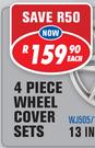 13 Inch 4 Piece Wheel Cover Sets WJ563/13-Each
