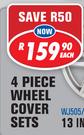 13 Inch 4 Piece Wheel Cover Sets-Each WJ505/13-Each