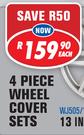 13 Inch 4 Piece Wheel Cover Sets WJ519/13-Each