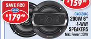Dixon 200W 6" 4-Way Speakers DNCX604C
