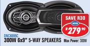 Dixon 300W 6x9" 5-Way Speakers DNCX695C