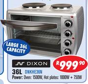 Dixon 36Ltr Oven & Stove With 2 Solid Hot Plates DNKHE36N