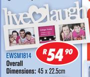 Live Laugh Frame 45x22.5cm EWSM1814