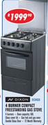 Dixon 4 Burner Compact Freestanding Gas Stove DC54GB