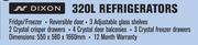 Dixon 320Ltr White Refrigerator DBF320W