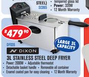Dixon 3Ltr Stainless Steel Deep Fryer DF035