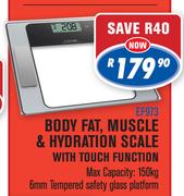 Camry Body Fat,Muscle & Hydration Scale With Touch Function EF973