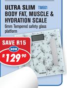 Amber Ultra Slim Body Fat, Muscle & Hydration Scale TM601