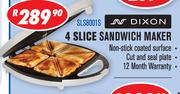 Dixon 4 Slice Sandwich Maker SLS8001S