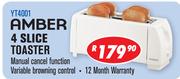 Amber 4 Slice Toaster YT4001