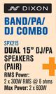 Dixon Dual 15" DJ/PA Speakers(Pair) SPX215
