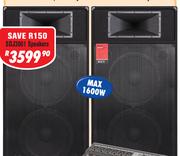 Dixon Dual 15" DJ/PA Speakers(Pair) SDJ3001