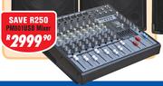 Dixon 8 Channel Stereo Table Top Powered Mixer PM801USB
