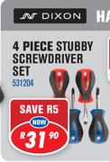 Dixon 4 Piece Stubby Screwdriver Set 531204