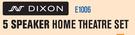 Dixon 5 Speaker Home Theatre Set E1006