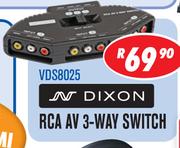 Dixon RCA AV 3-Way Switch VDS8025