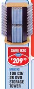 108CD/28 DVD Storage Tower NF8001KD