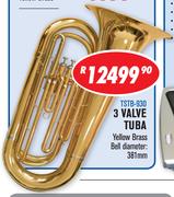 Sanchez Quality Brass Instruments With Case 3 Valve Tuba TSTB-930