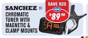 Sanchez Chromatic Tuner With Magnetic & Clamp Mounts B1
