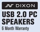 Dixon 2.5W RMS x 2 USB 2.0 PC Speaker U2066 