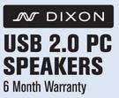 Dixon 3D Stereo Sound USB 2.0 PC Speaker U260