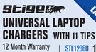 Stiger 90W Universal Laptop Charges With 11 Tips STA090ZV